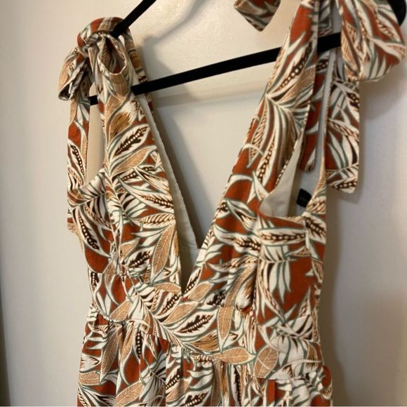 House of Harlow 1960 Dress Boho Floral Linen Blend  Maxy ￼S - Picture 3 of 12